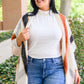 Plain Jane Turtle Neck Top in White