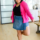 Pleasant Greetings V-Neck Cardigan in Fuchsia