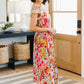 Please Don't Go Floral Midi Dress