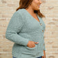 Popcorn Knit Cardigan In Light Green