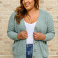 Popcorn Knit Cardigan In Light Green