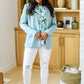 Possibly Maybe Floral Mock Neck Blouse