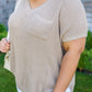 Pure Bliss Knit Top In Taupe
