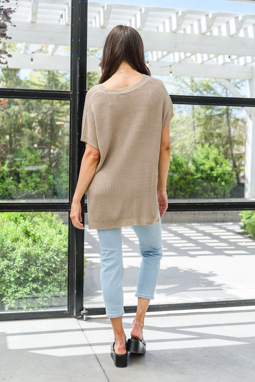 Pure Bliss Knit Top In Taupe