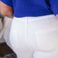 Pure White High Waist Boot Cut Jeans