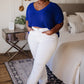 Pure White High Waist Boot Cut Jeans