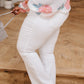 Pure White High Waist Boot Cut Jeans