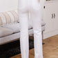 Pure White High Waist Boot Cut Jeans