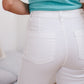 Pure White High Waist Boot Cut Jeans