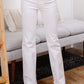 Pure White High Waist Boot Cut Jeans