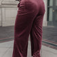 High Society Velvet Wide Leg Trousers