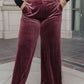 High Society Velvet Wide Leg Trousers