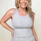 Total Brami Slim Fit High Neck Ribbed Tank Top - Multiple Colors