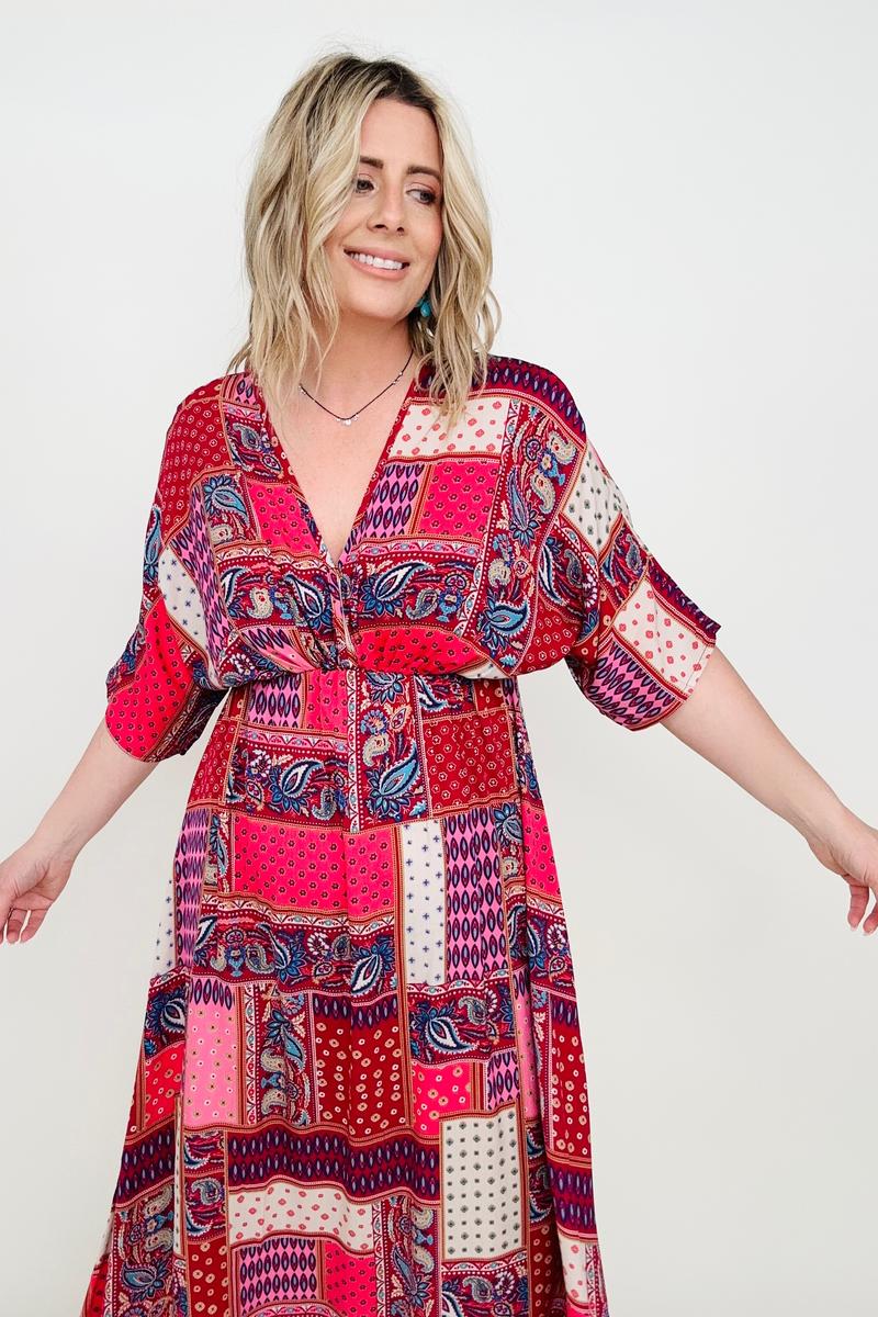 Paisley Patchwork Maxi Dress