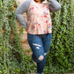Raglan Floral Long Sleeved Top In Taupe