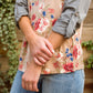 Raglan Floral Long Sleeved Top In Taupe