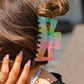 Rainbow Jelly Claw Clip Set of 4