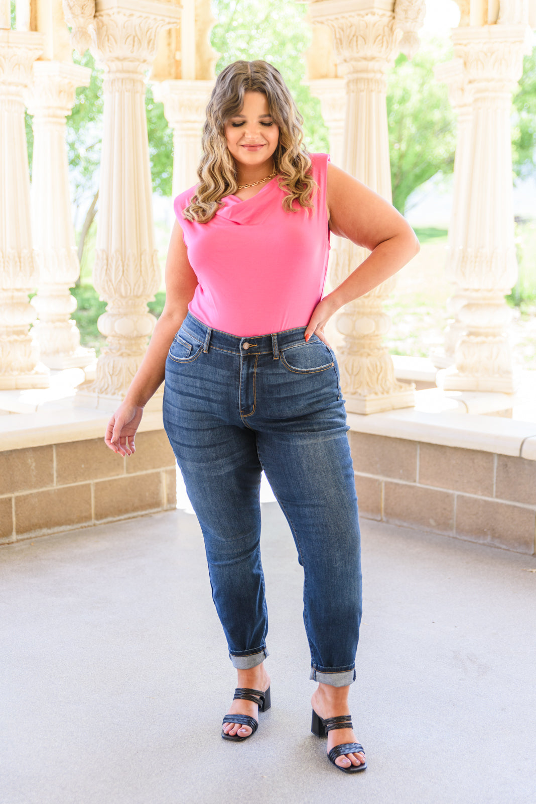 Judy Blue Hi-Rise Clean Relaxed Fit Jeans