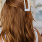 Rectangle Claw Clip in Gold Pearl