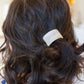 Rectangle Cuff Hair Tie Elastic in Ivory