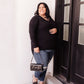 Red Carpet Tunic Top In Black