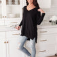 Red Carpet Tunic Top In Black