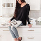 Red Carpet Tunic Top In Black