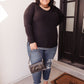 Red Carpet Tunic Top In Black