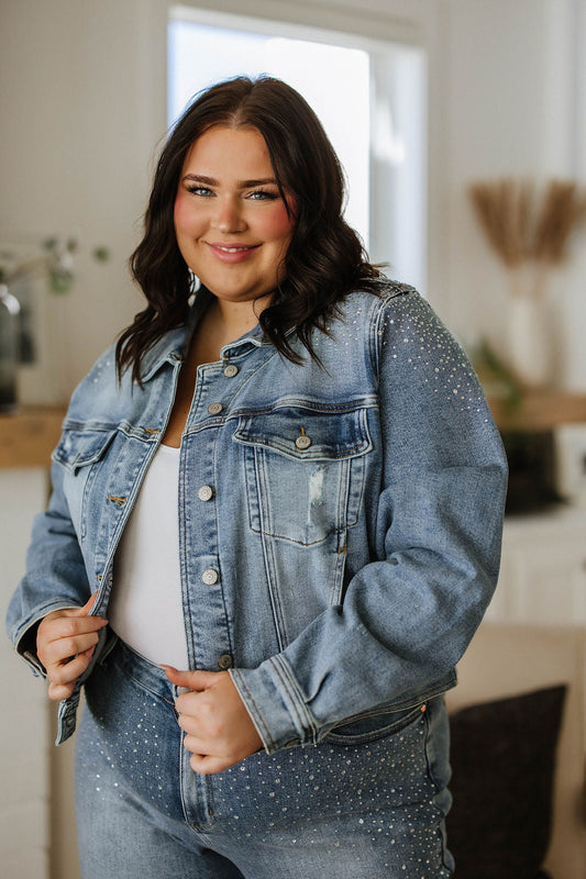 Judy Blue Rhinestone Denim Jacket