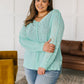 Relax With Me Knit Top in Aqua