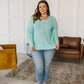 Relax With Me Knit Top in Aqua