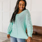 Relax With Me Knit Top in Aqua