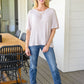 Relax Your Mind Ribbed Tee In Blush