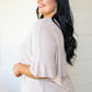 Relax Your Mind Ribbed Tee In Blush