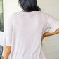 Relax Your Mind Ribbed Tee In Blush