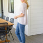 Relax Your Mind Ribbed Tee In Blush