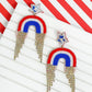 PREORDER: Patriotic Glitzy Rainbow Dangle Earrings