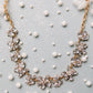 Rhinestone Tiered Floral Necklace