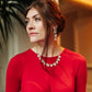 Rhinestone Tiered Floral Necklace