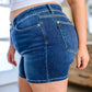 Judy Blue Mid Rise Classic Denim Shorts