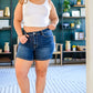 Judy Blue Mid Rise Classic Denim Shorts