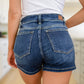 Judy Blue Mid Rise Classic Denim Shorts