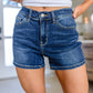 Judy Blue Mid Rise Classic Denim Shorts
