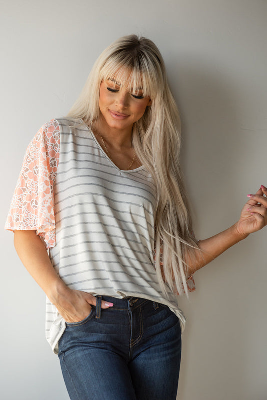 On My Mind Ruffle Flutter Top