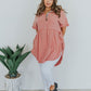 Can't Leave You Behind Tunic Dress- Pink
