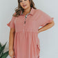 Can't Leave You Behind Tunic Dress- Pink