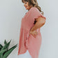 Can't Leave You Behind Tunic Dress- Pink