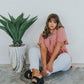 Can't Leave You Behind Tunic Dress- Pink