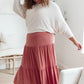 Roam The World Skirt in Rust