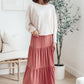 Roam The World Skirt in Rust